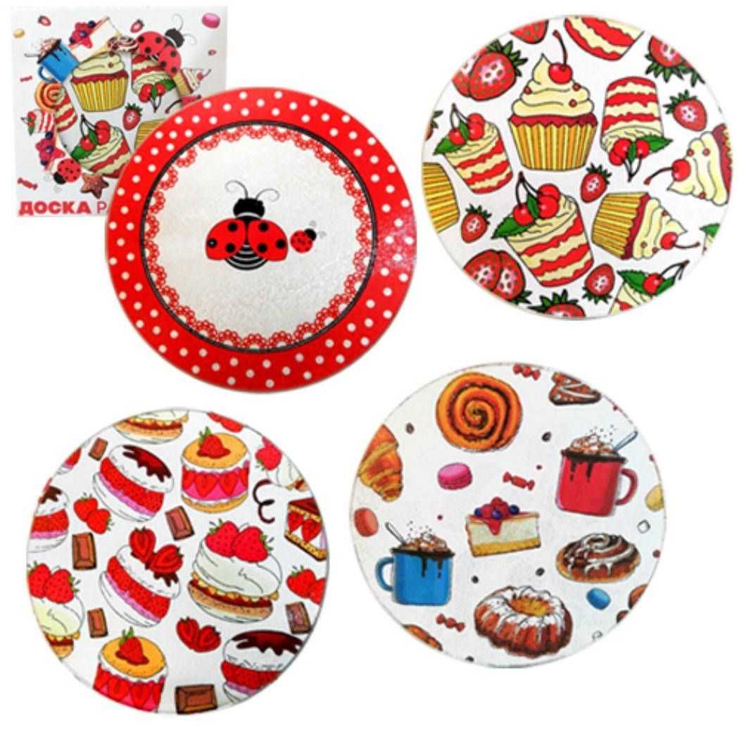 

Доска разделочная стеклянная 25*25см, Разные цвета