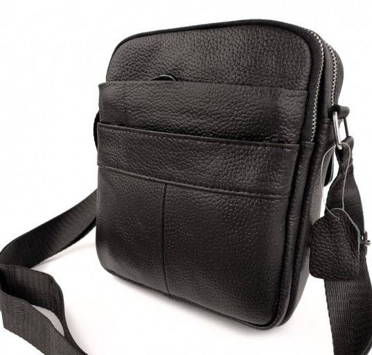 

Мужская кожаная сумка через плечо / барсетка Tiding Bag A25F-6677A черная, Черный