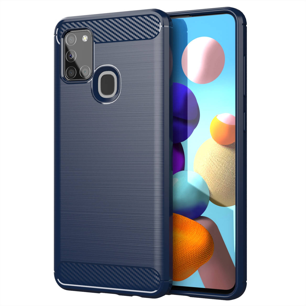

TPU чехол накладка Urban для Samsung Galaxy A21s (4 цвета) синий