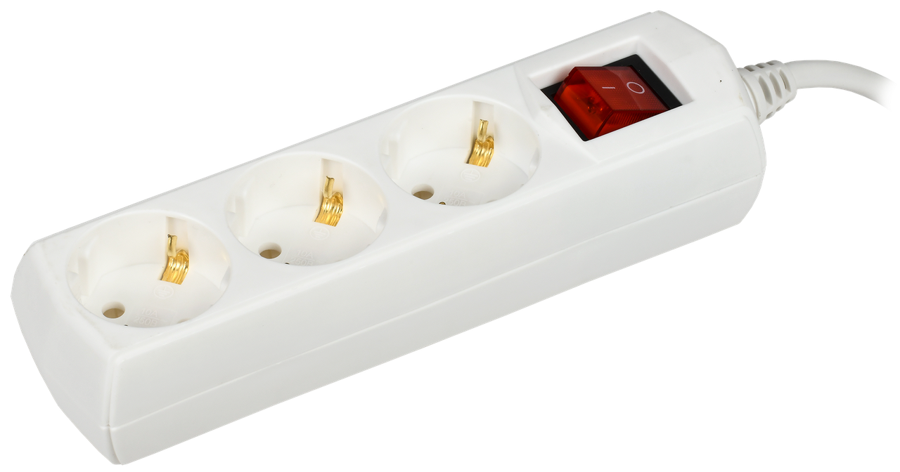 

Удлинитель У03В 3 места 2P+PE/1,5м 3х1мм2 10А/250В GENERICA