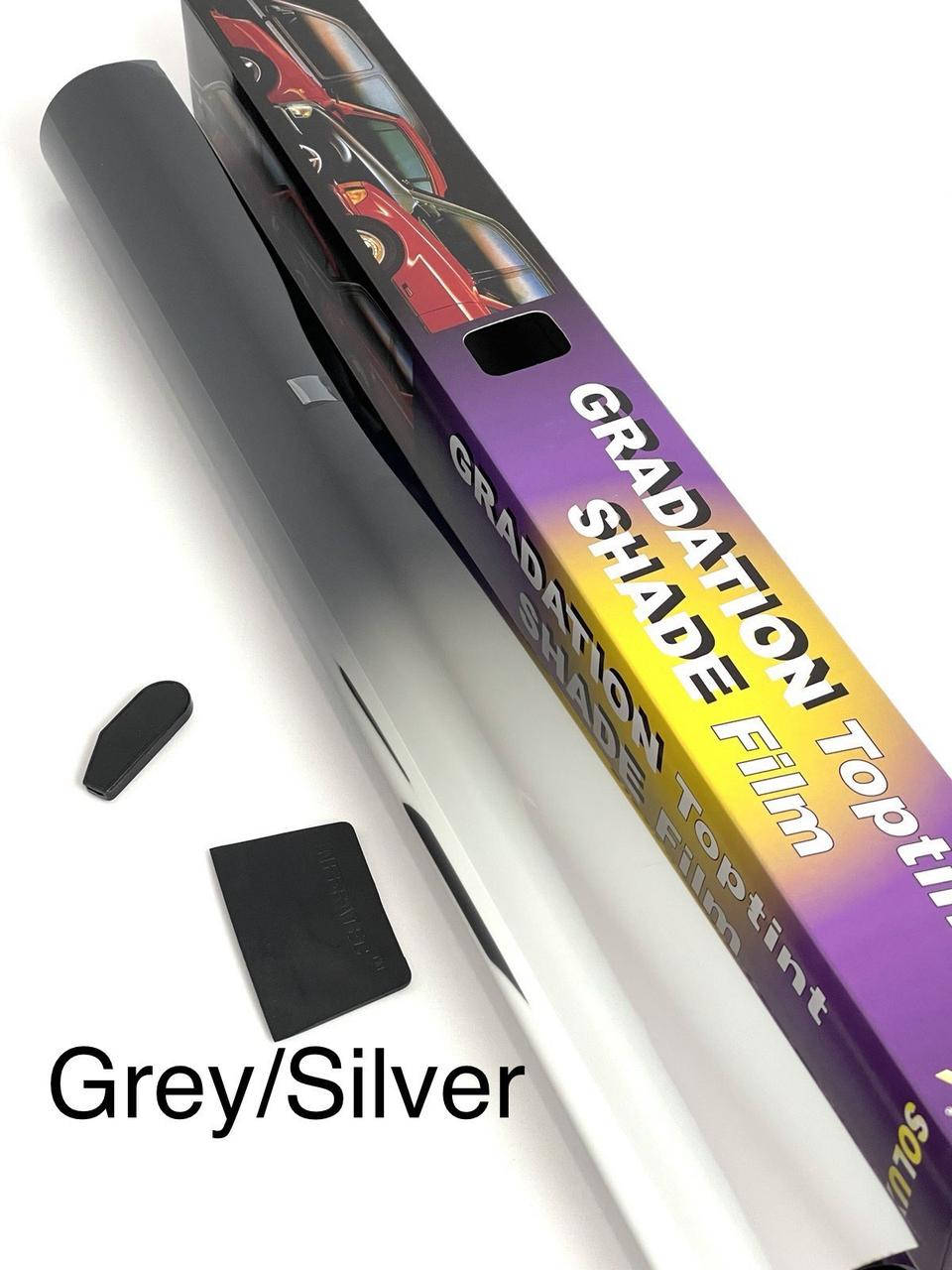 

Тонировка Grey/Silver плёнка с переходом цвета, не царапка, металлик на стёкла авто 50смх3м, Разные цвета