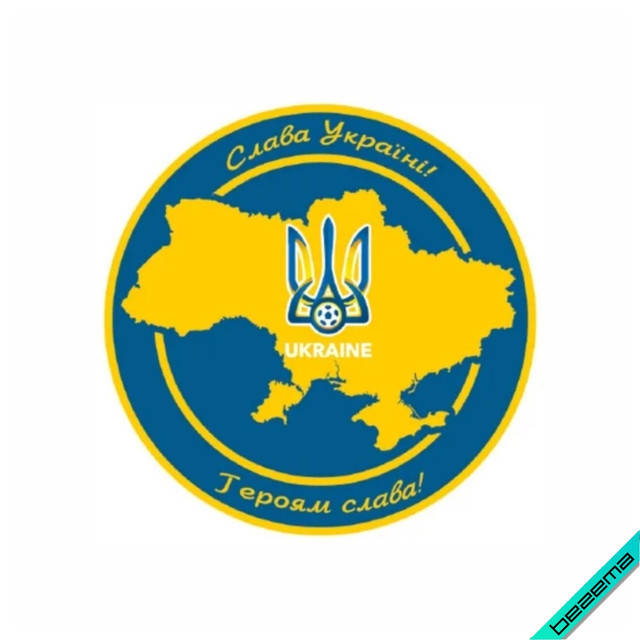 

Термонаклейка Карта Украины с надписью Слава Україні, Героям Слава [Свой размер в ассортименте]