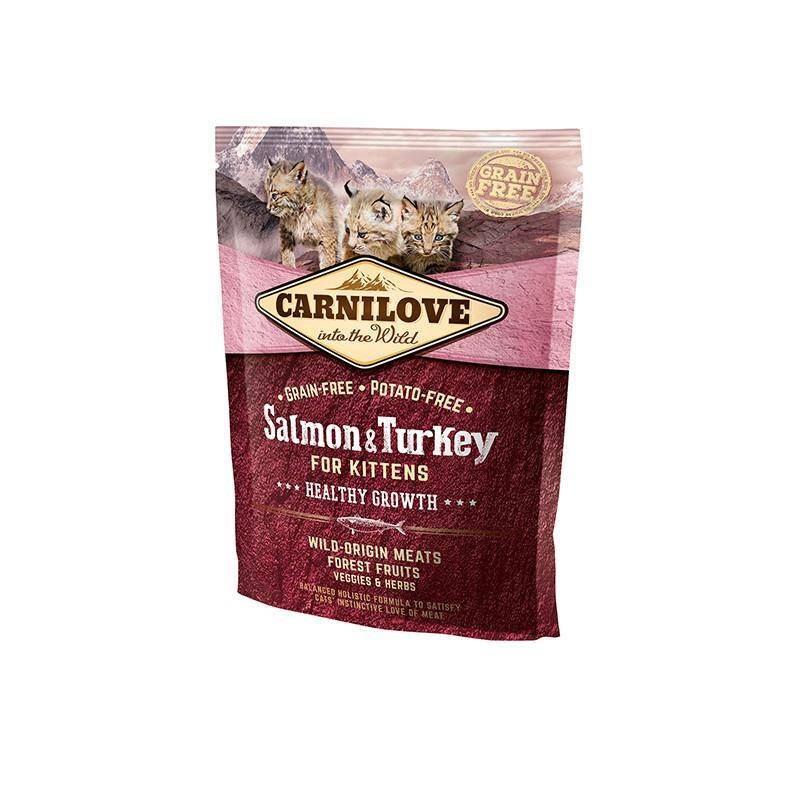 

Сухой корм Carnilove Cat Salmon & Turkey Kitten 0.4 кг с лососем и индейкой для котят