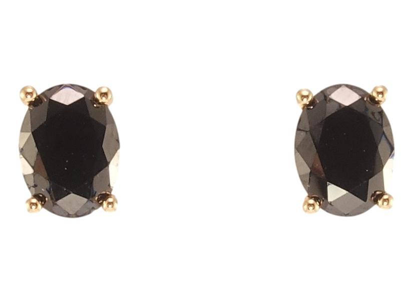 

Серьги Xuping Позолота 18K гвоздики (пусеты) "Черные кристаллы" 6х8мм