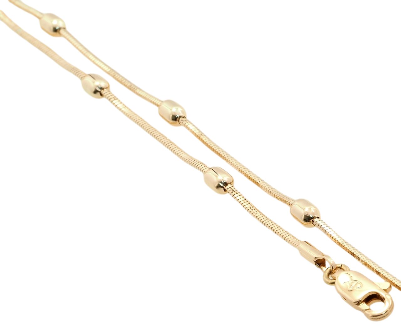 

Цепочка Xuping Позолота 18K "Плетение Ювелирный шнур с бусинами" длина 45см х 1мм