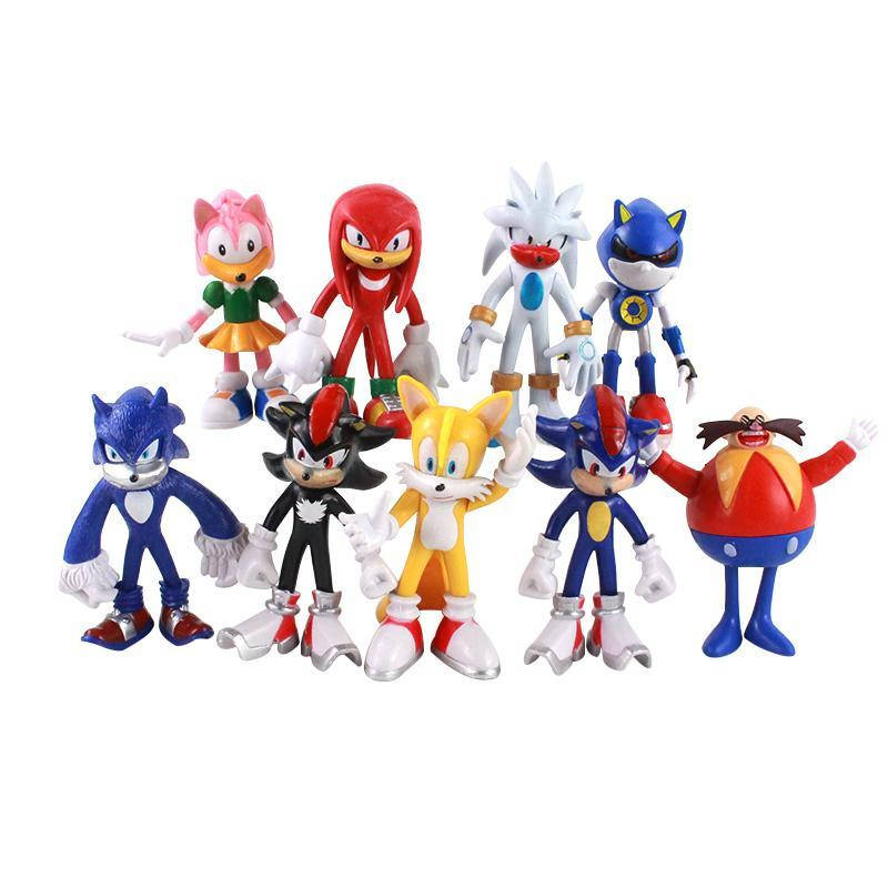 

Набор больших фигурок Ёжик Соник 9в1, 12 см - Sonic the Hedgehog