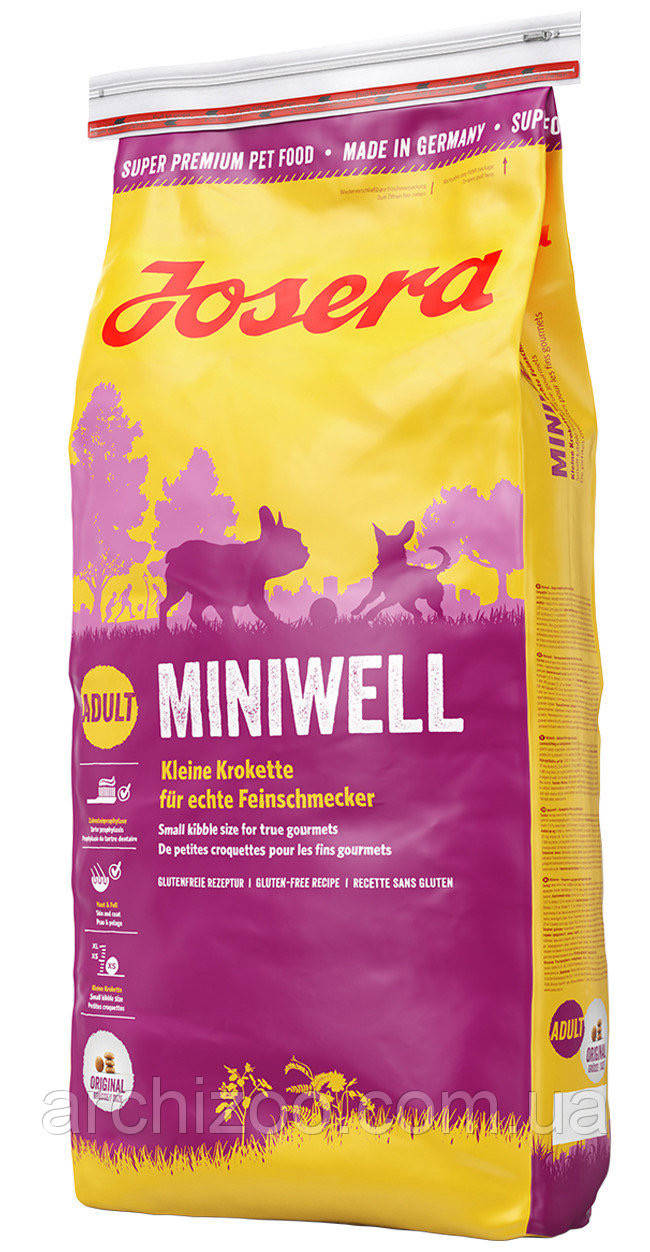 

Корм Josera йозера Miniwell 15 кг для взрослых собак мелких пород