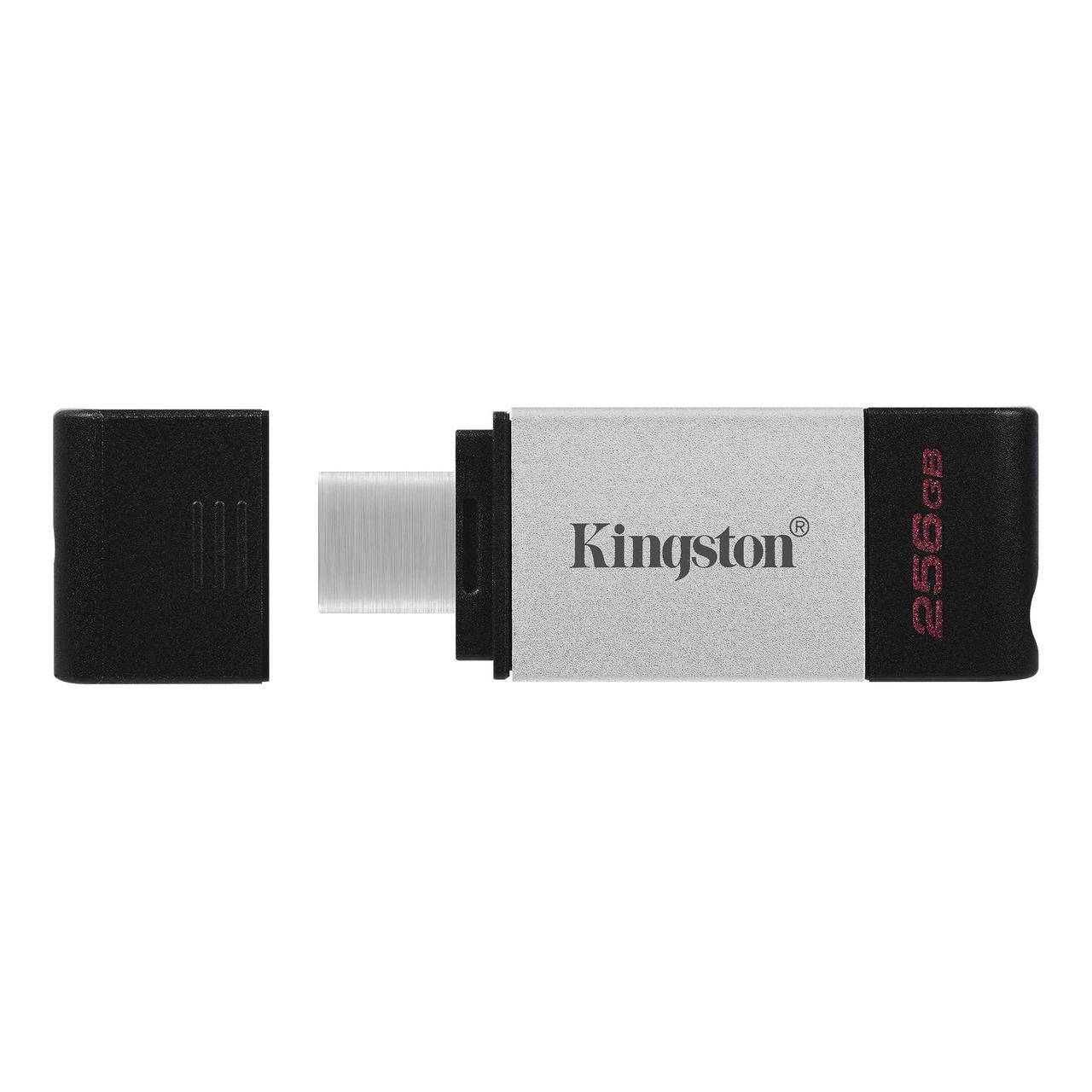 

Type-C Флешка (Флэш-накопитель) Kingston DT 80 256GB Серебристый/Черный (DT80/256GB)
