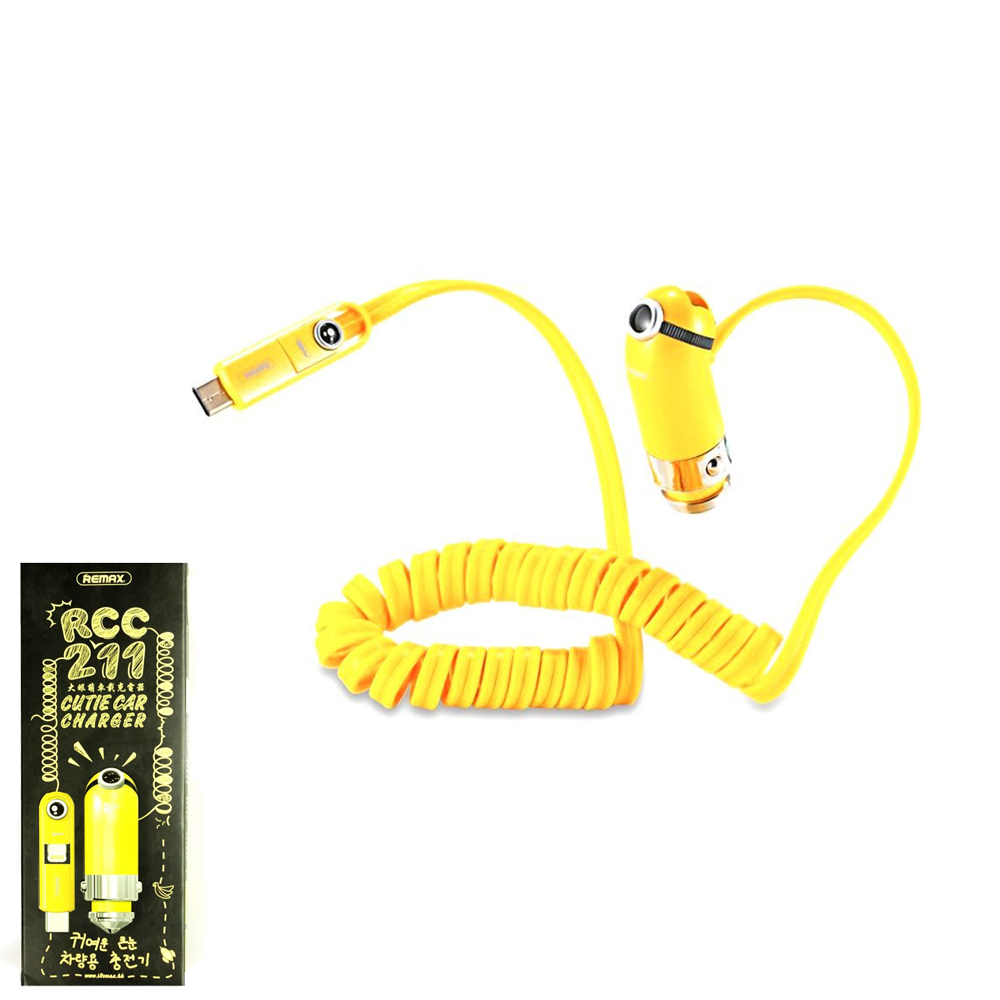 

Автомобильное зарядное Remax RCC211 Yellow