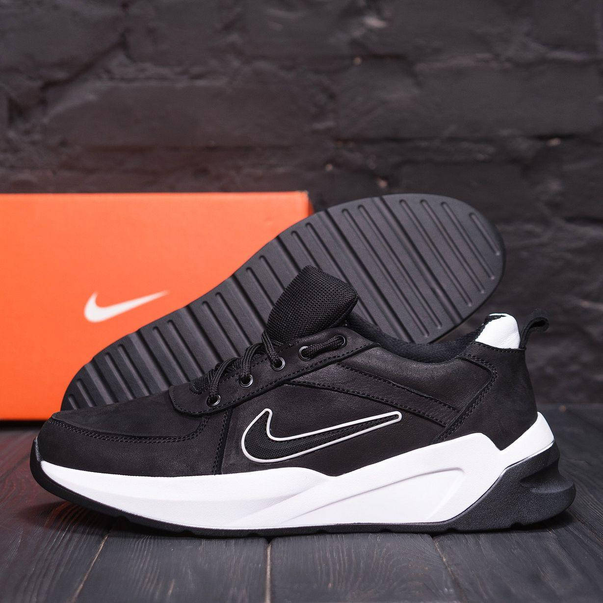 

Черные кроссовки кожаные мужские nike 41, Черный