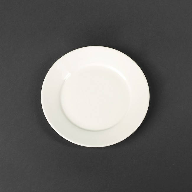 

Тарелка фарфоровая мелкая 155мм с бортом, Белый