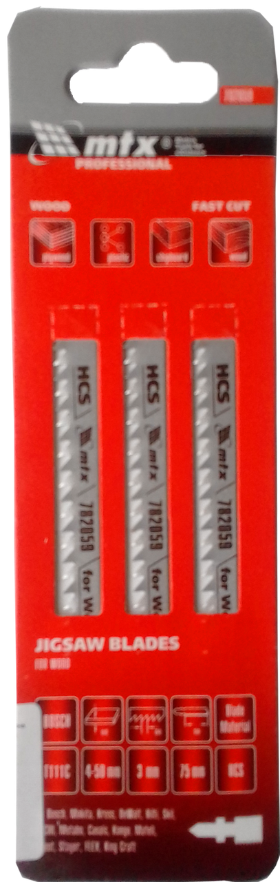 

Полотно для е/л по дереву, Т111C, 75x3,0 мм, 3 шт // МТХ