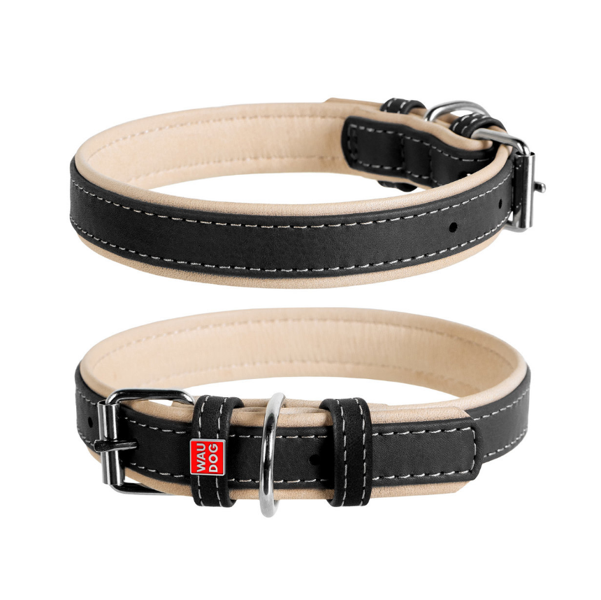 

Ошейник Collar Waudog Soft с QR паспортом, 38-49 см, Черный