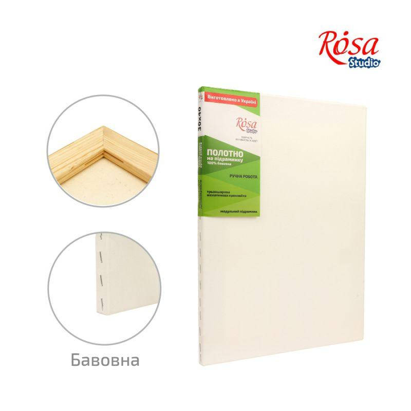 

Холст на подрамнике 60*70 см, набор 5 шт., мелкое зерно акрил хлопок (БН), ROSA Studio, Белый