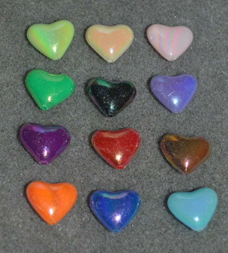 

Бусины сердца перламутровые 15*13 мм