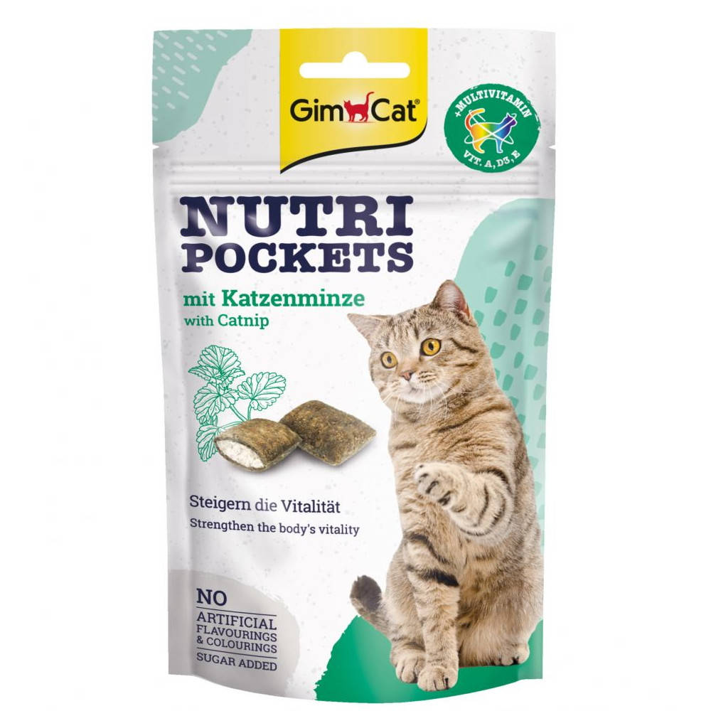 

Витаминное лакомство для кошек GimCat Nutri Pockets Мультивитамин с кошачьей мятой 60г