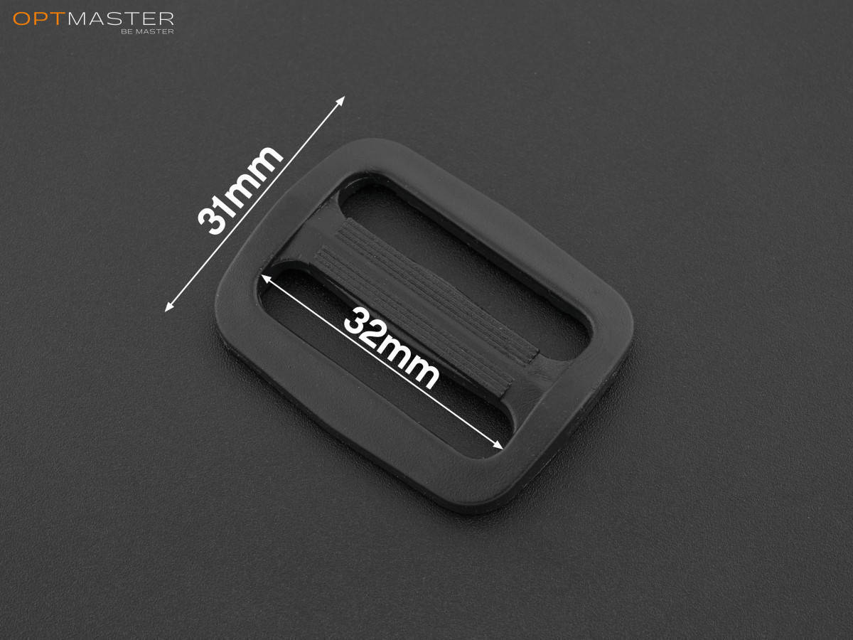 

Пряжка 2-х щелевая 32 мм пластик, цв. чёрный, арт. РП/2-3209, Черный