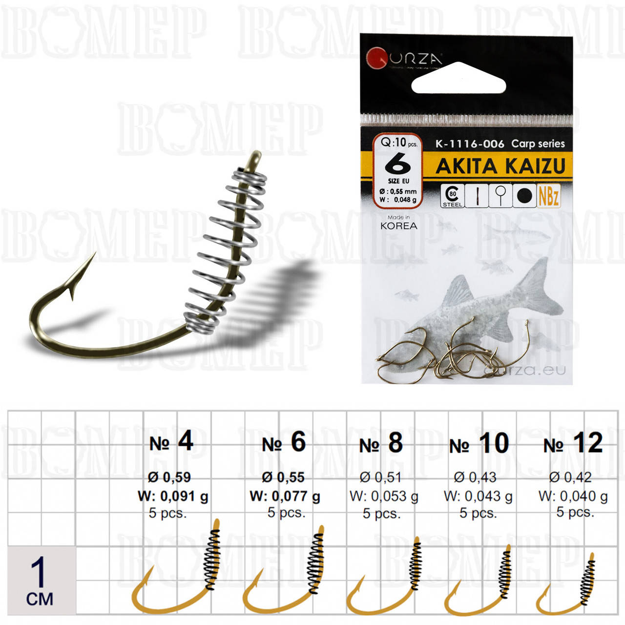 

Гачки GURZA AKITA KAIZU SPRING NBR #6 (10шт в уп)