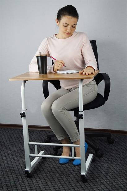 

Столик на колесиках с регулировкой высоты Easy Table, Белый