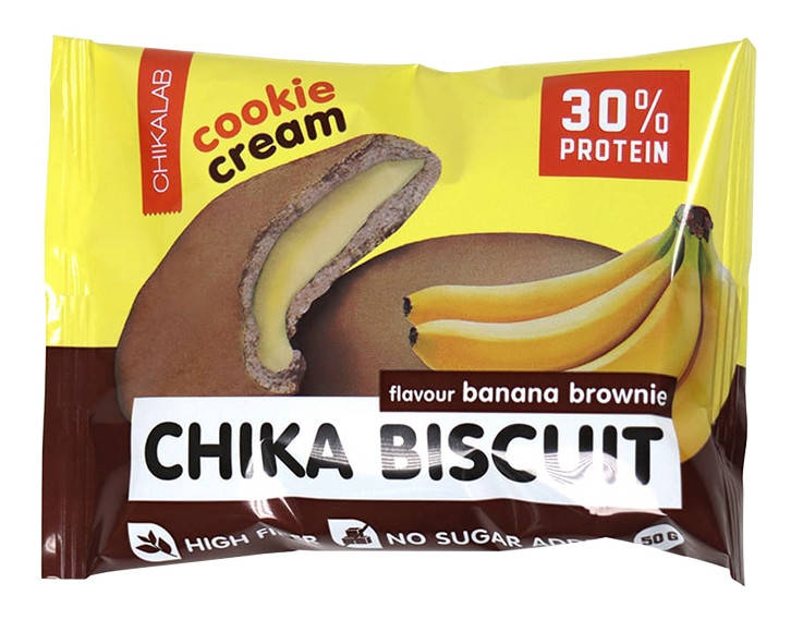 

Протеиновое бисквитное печенье Chikalab CHIKA BISCUIT Банановый Брауни (50 грамм)