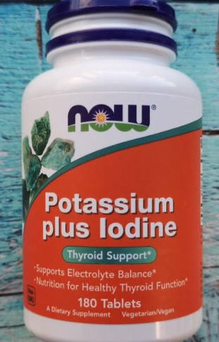 

Калий йодид NOW Potassium plus Iodine 180 таблеток