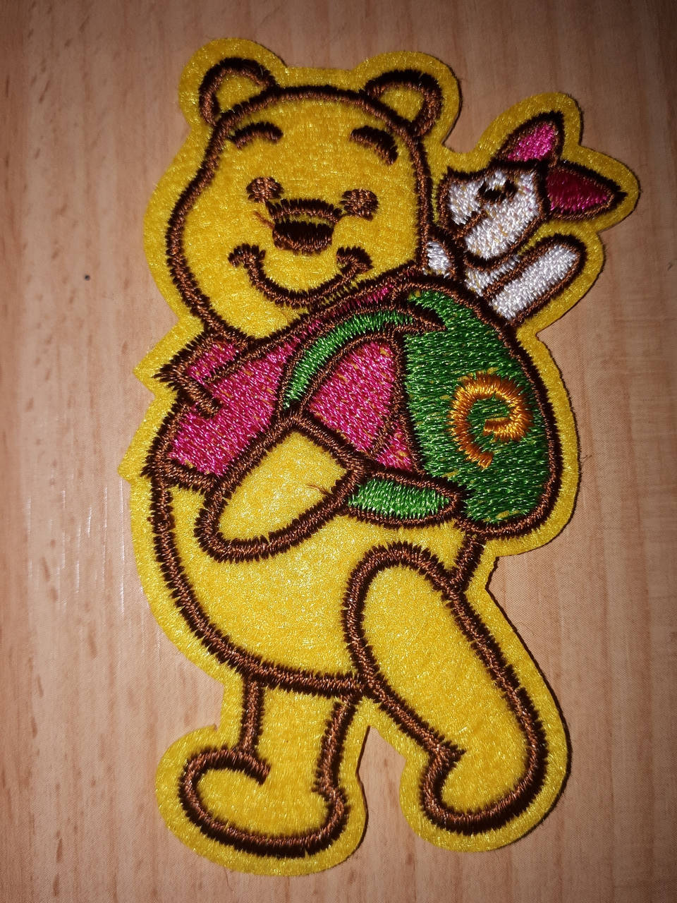 

Нашивка клеевая детская Винни с рюкзаком 50х80мм, Разные цвета