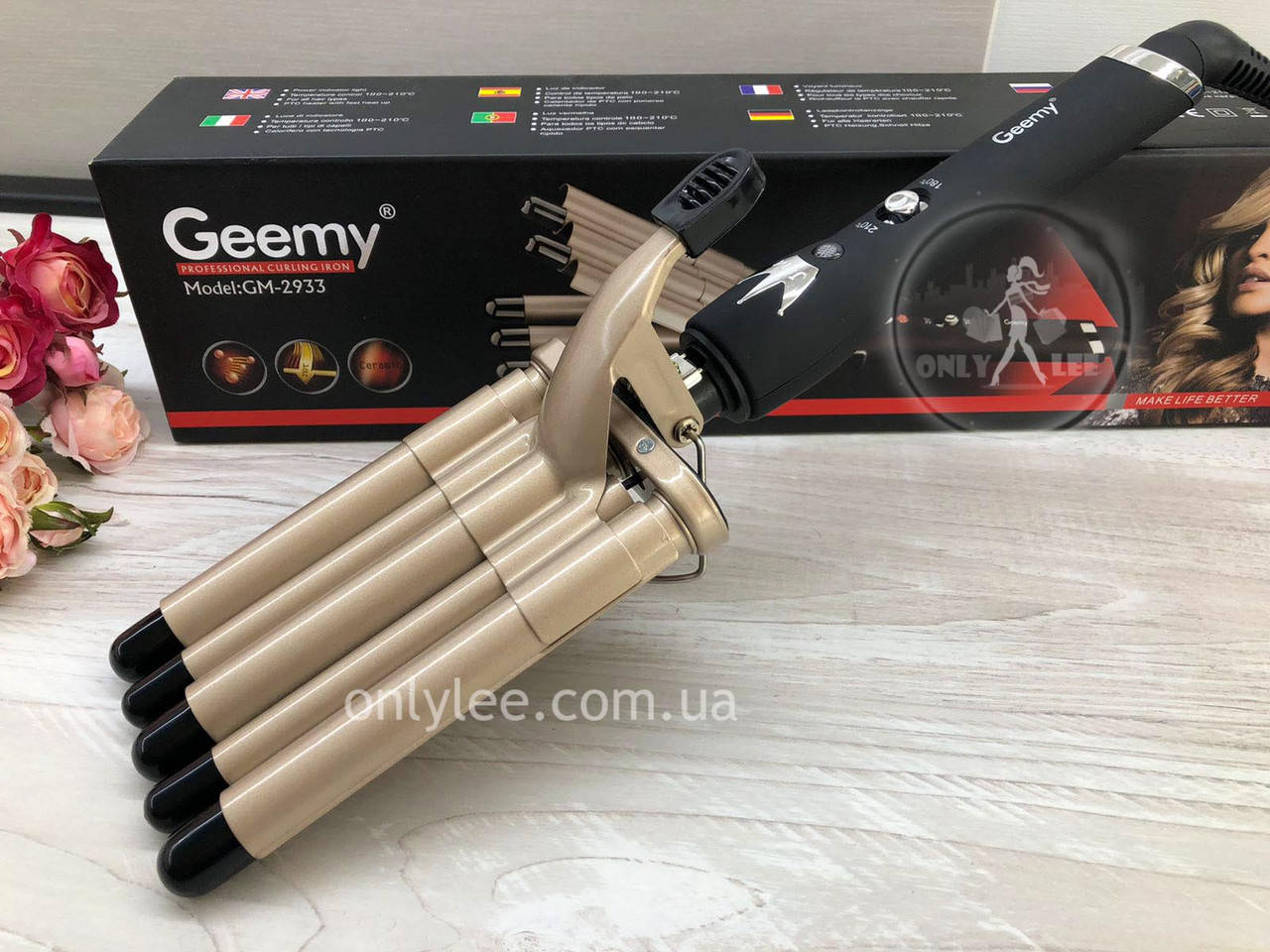 

Плойка для завивки волос пять волн щипцы Geemy GM-2933