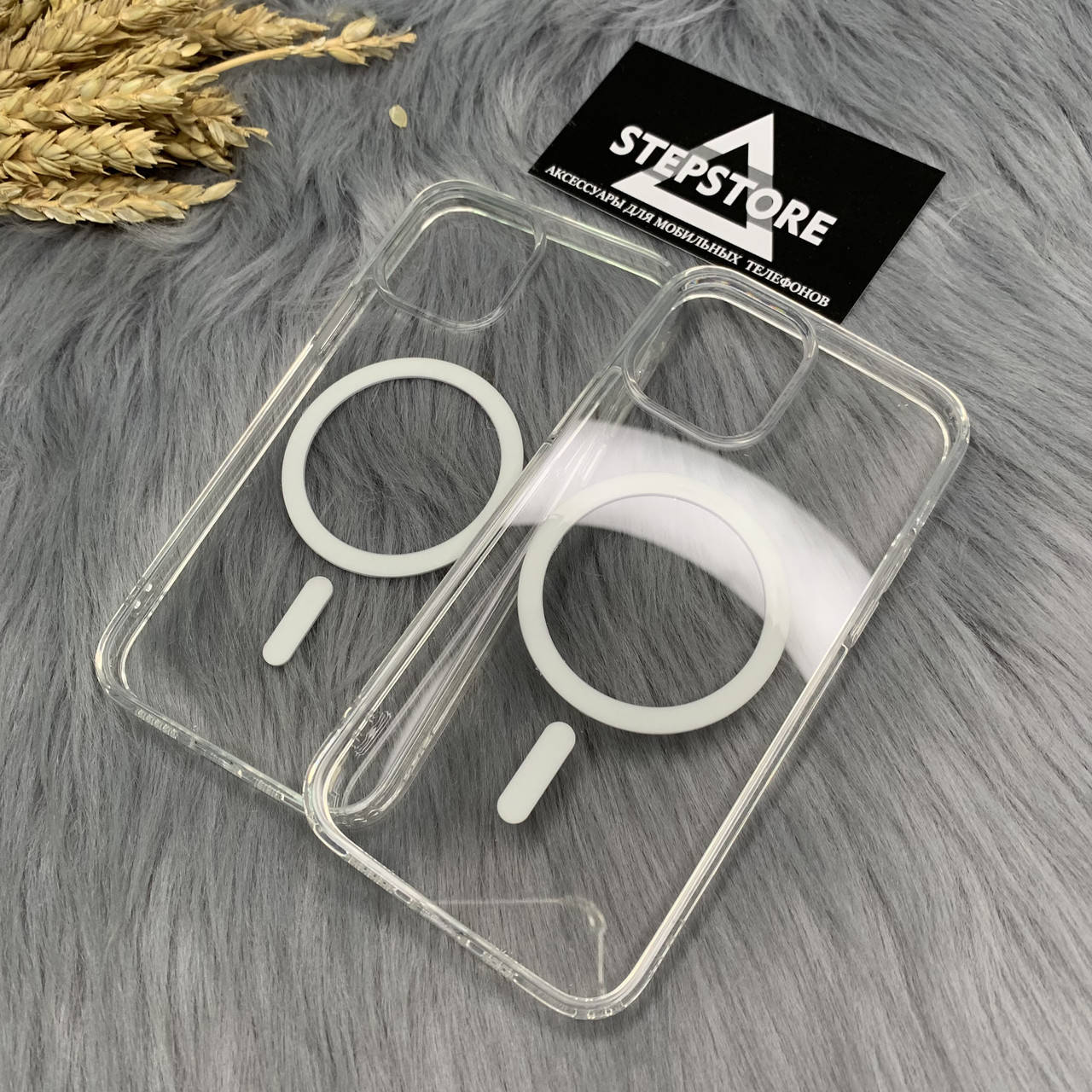 

Чехол Clear case с Magsafe для Iphone 12 12 pro 6.1 прозрачный противоударный с кольцом пластиковый