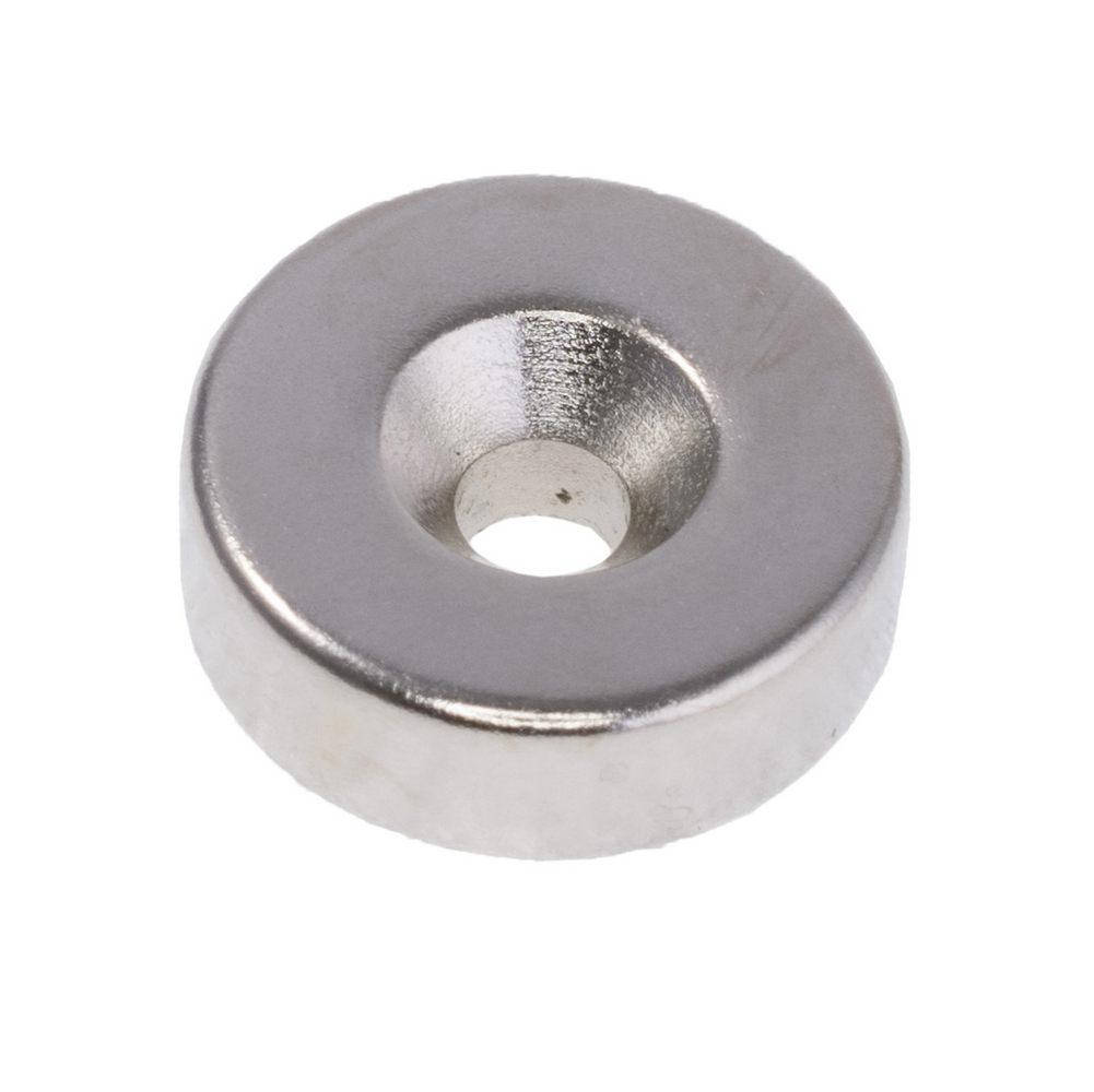 

Магнит NdFeB, Шайба под потай D15 x d7/3,5 x 5 mm (N38), Ni+Cu+Ni HHII