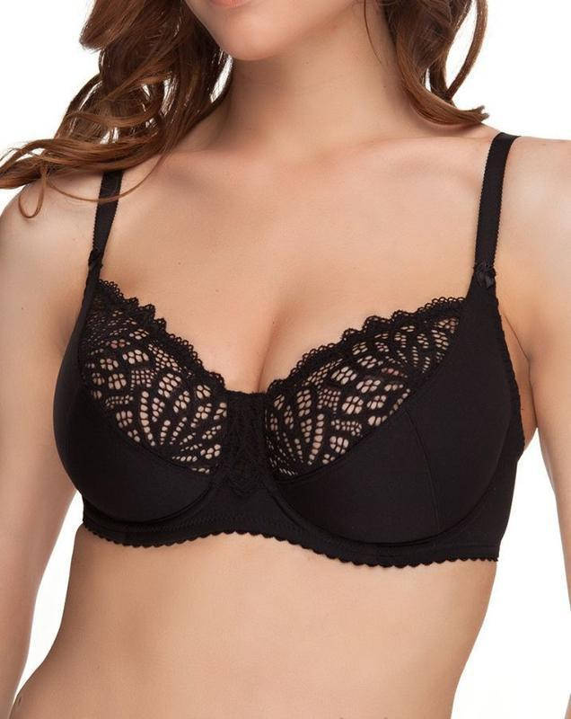 

Бюстгальтер Milavitsa 662831 мягкая чашка на каркасах с кружевом черный 80I