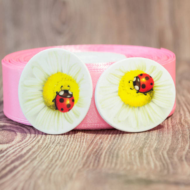 

Кабошон Серединка Ромашка и божья коровка Сб-351, Разные цвета