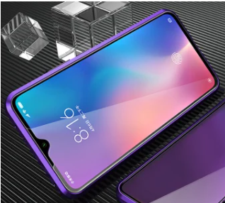 

Магнитный металл чехол FULL GLASS 360° для Xiaomi Redmi Note 8 Pro / Фиолетовый