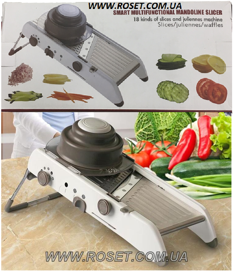 

Многофункциональная терка-шинковка Smart Multifunctional Mandolin Slicer (Мандолина), Белый