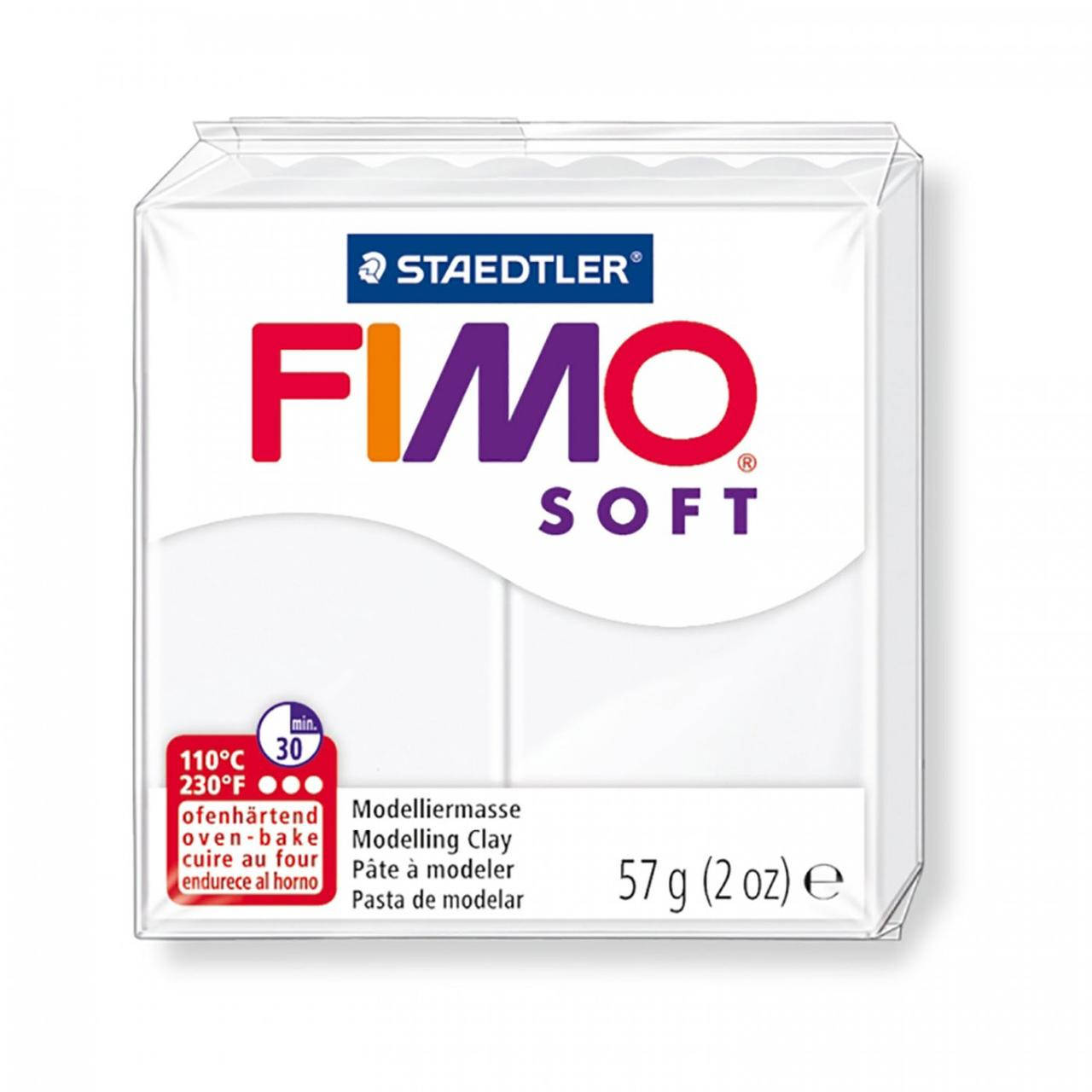 

Полімерна глина (пластика) Fimo Soft 57г (000) Біла (8020-0)