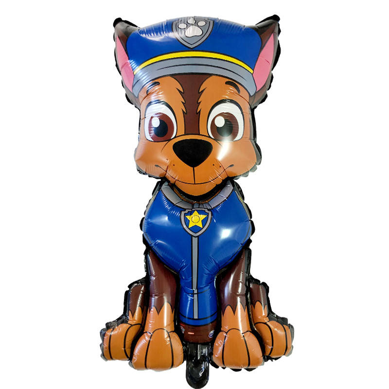 

Шар из пленки большая фигура овчарка "Гонщик" Щенячий патруль 72х44см Китай, Синий