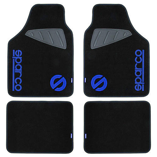 

Ковры текстильные универсальные SPARCO Sport Line черный/синий комплект 168538