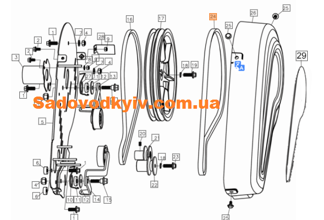

Ремень переднего хода для культиватора Oleo-Mac MH 175 RK (L66151141)