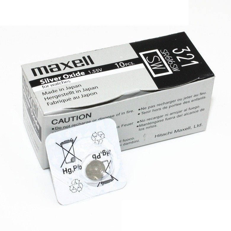 

Батарейки 321 Maxell (SR616SW) серебро