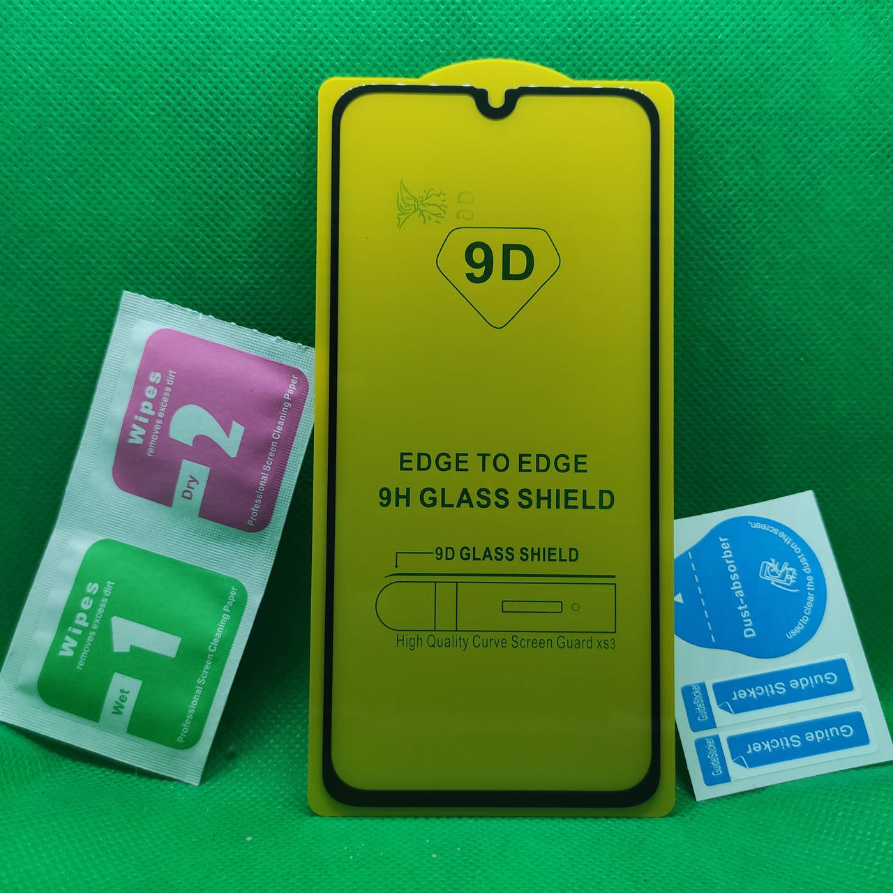 

Защитное стекло для Samsung Galaxy A40 A405 Full Glue 9D 9H на весь экран телефона клей по всей поверхности, Черный