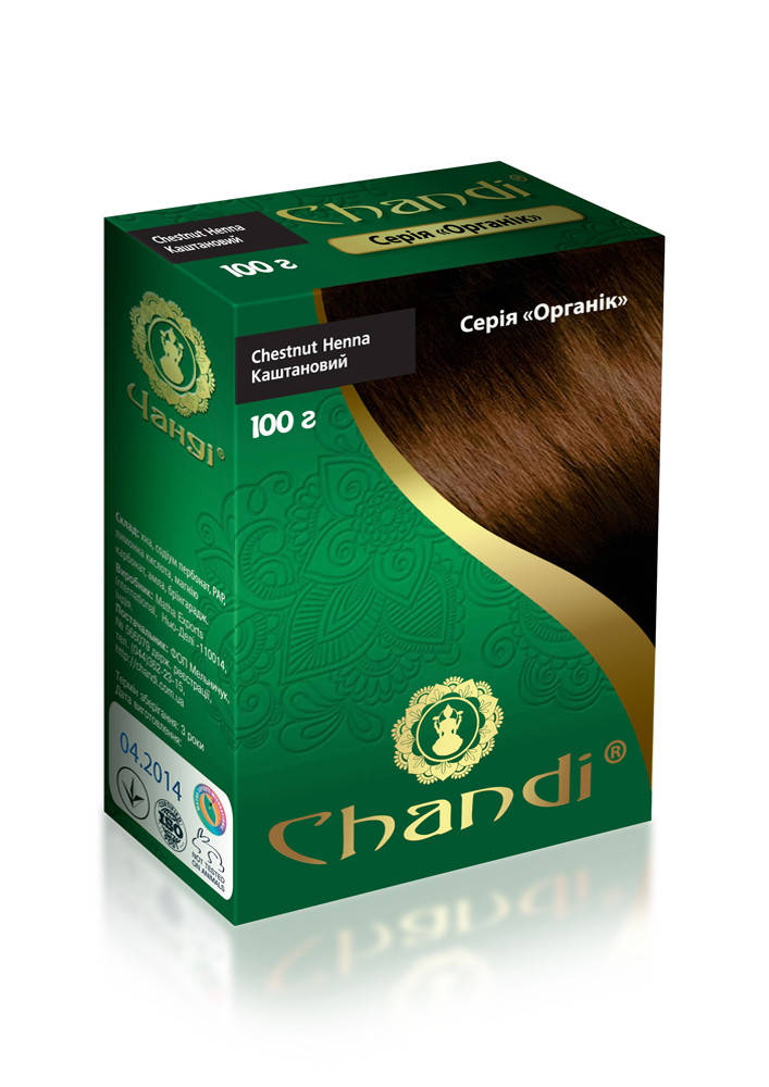 

Краска для волос Chandi. Серия Органик. Каштановый (Chestnut Henna), 100 г