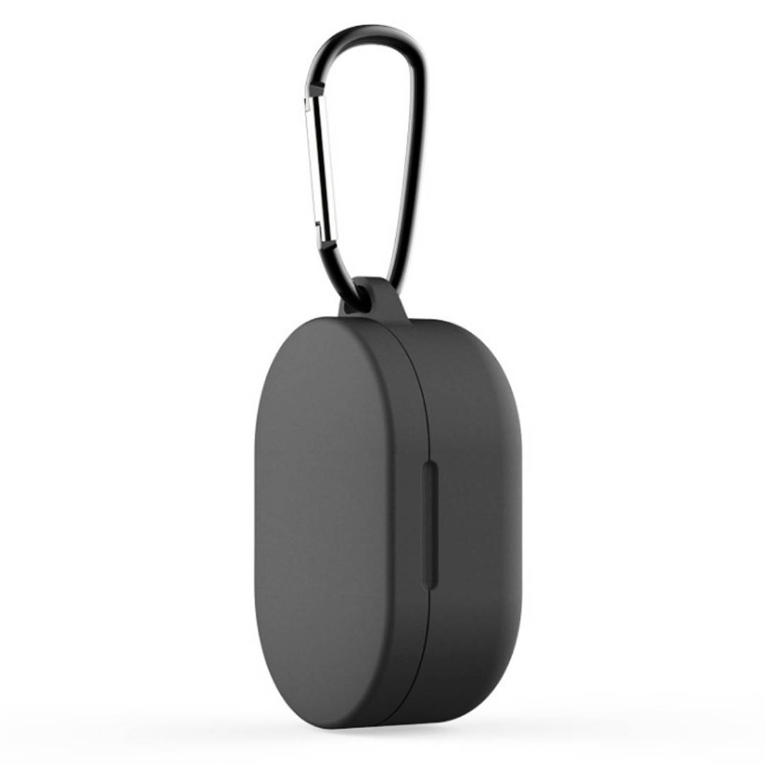 

Силиконовый чехол для Xiaomi Redmi Airdots 2 | чехол+карабин | черный