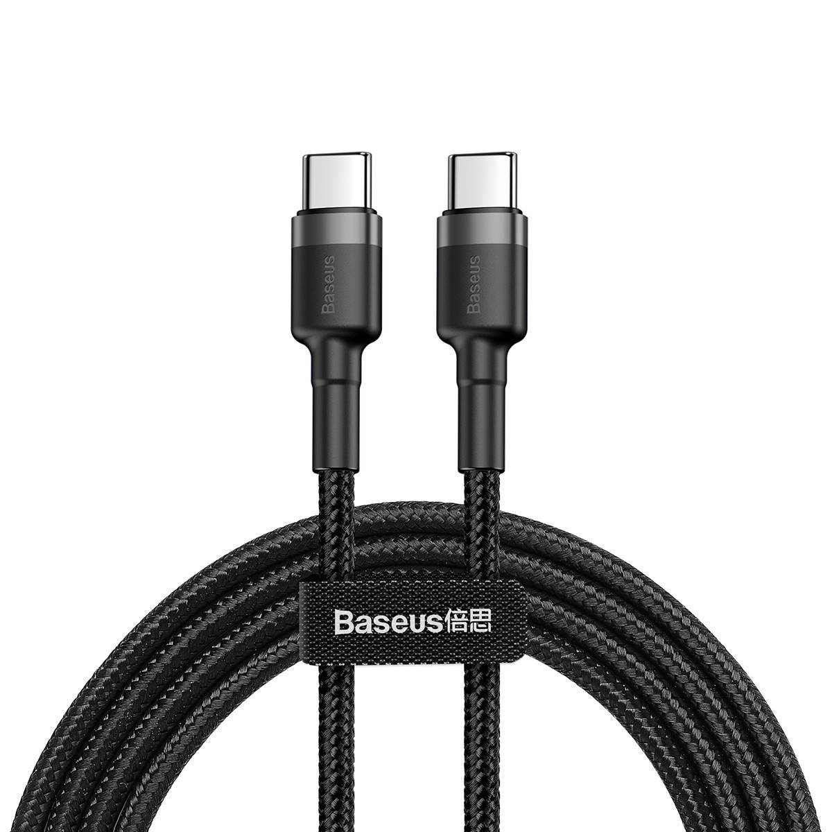 

Кабель Baseus Cafule Type-C to Type-C PD2.0 60W 20V 3A 2M Черный/Серый (CATKLF-HG1)