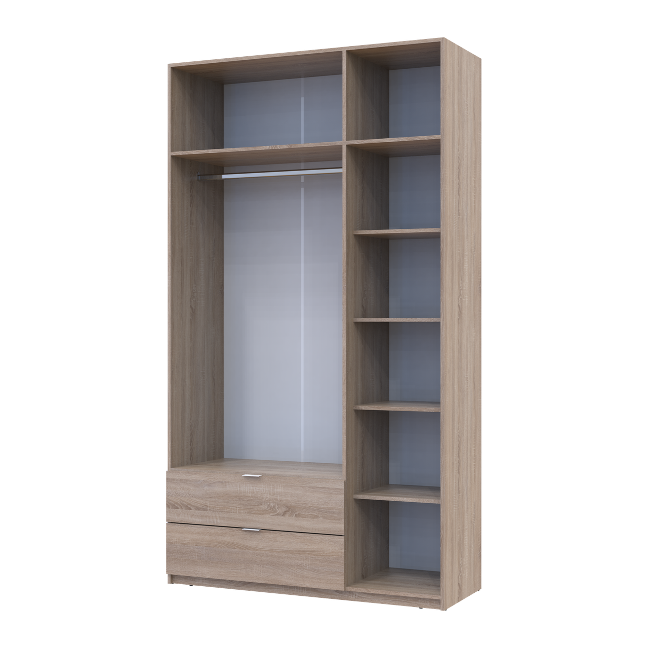 Розпашна Шафа для одягу Doros Лукас Дуб Сонома 3ДСП 135х50х240 (80737803) 4