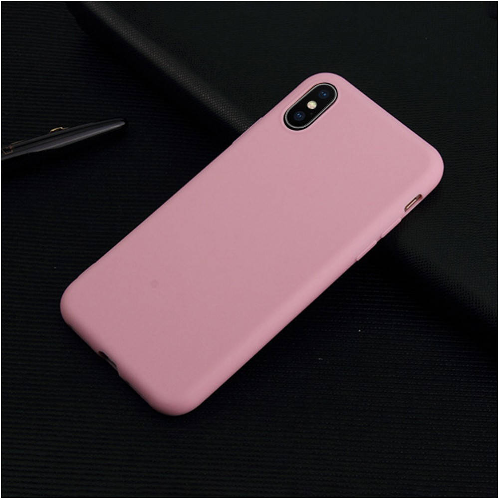 

Матовый чехол OneShot iPhone X (силиконовая накладка) Розовый