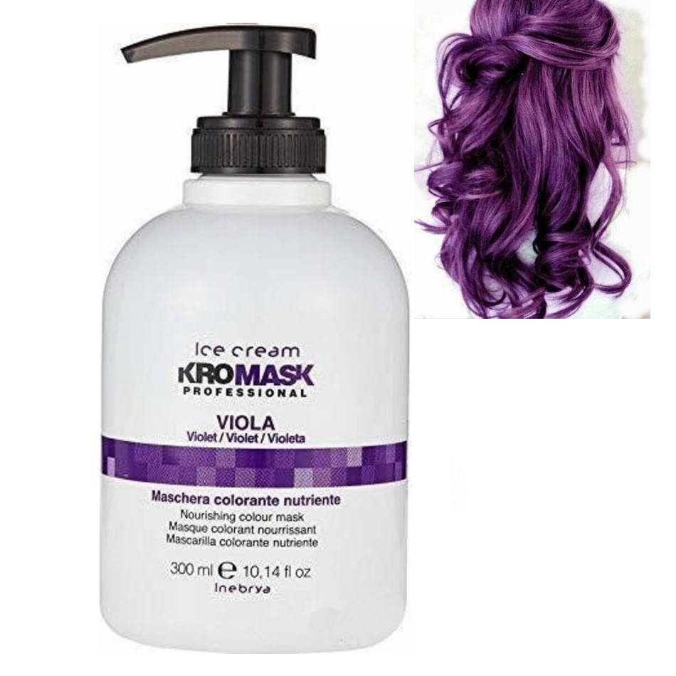 

Тонирующая маска для волос Inebrya KroMask Colour Mask VIOLA Фиолетовая 300 мл