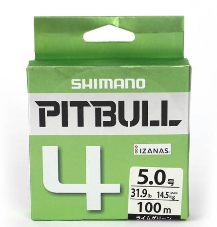 

Шнур рыболовный shimano pitbull x4 100m #0.8 17.8lb 8.1kg, Зелёный