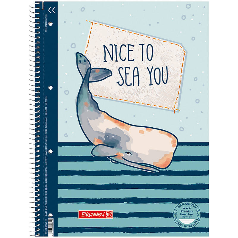 

Коледж-блок А4 Premium, лін, 80 арк., Ocean