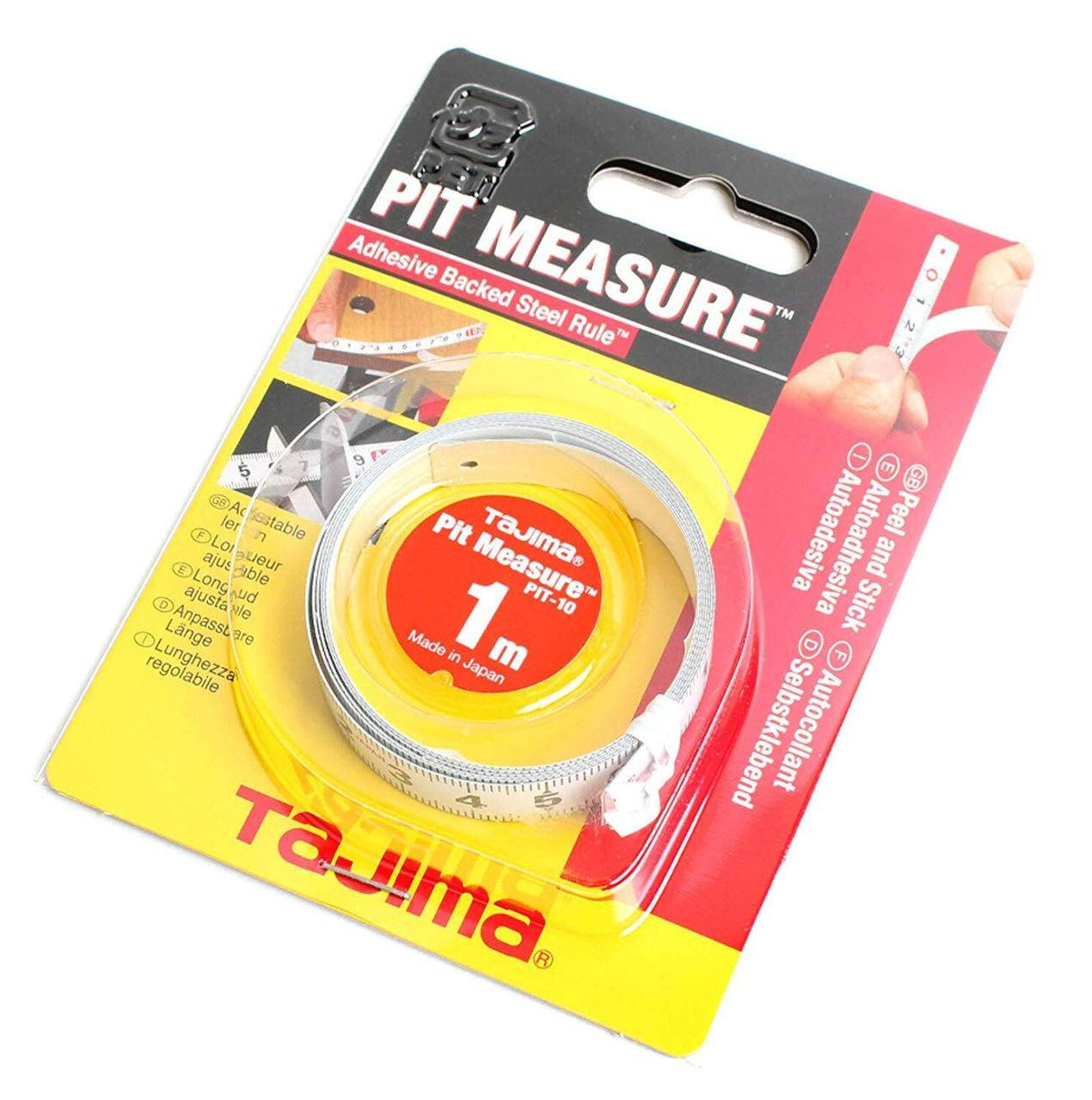 

Самоклеящаяся измерительная стальная лента Tajima ​​​​​​​Pit Measure (Таджима Пит Межур)