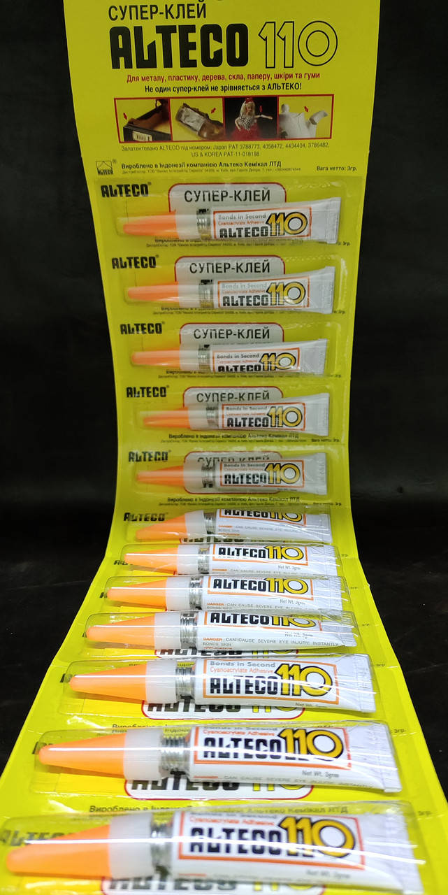 

ALTECO 110 - Супер-клей , 12*3гр