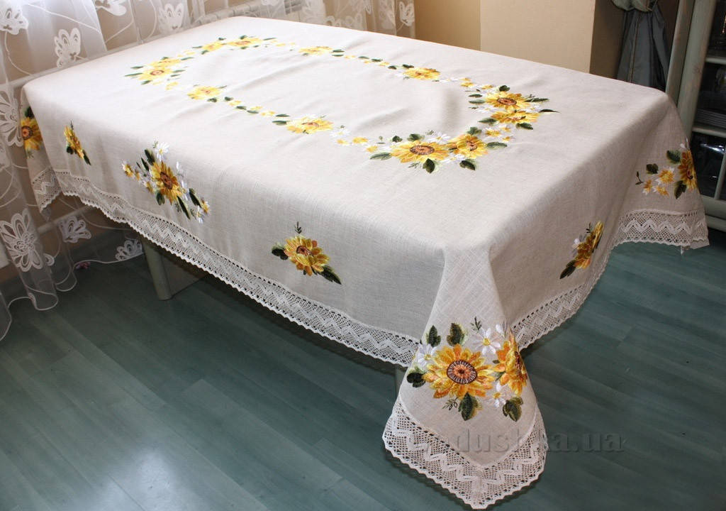 

Скатерть льняная Alltex 7065 150х220 см, Белый